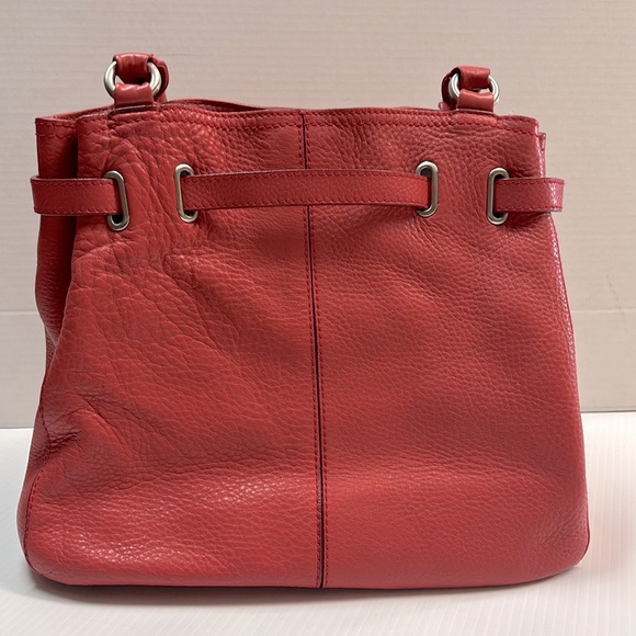 Cole Haan Women’s Genuine Leather Satchel in Coral Red - Picture 4 of 16